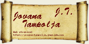Jovana Tampolja vizit kartica